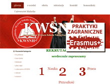 Tablet Screenshot of kwsnh.edu.pl